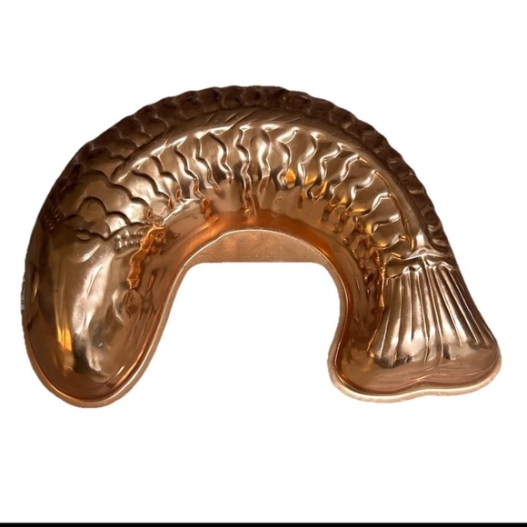 Other - Vintage Copper Fish Mold French country Cottagecore 12”